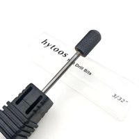 HYTOOS Fraise à ongles ronde noire en carbure 3/32" pour ponceuse à ongles, outils de manucure et pédicure