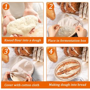 Oval Silicone Bread Proofing Basket Kit with Liner Dough Scraper Cleaning <b>Brush</b> Lame Essential Baking Supplies - Product Image 4