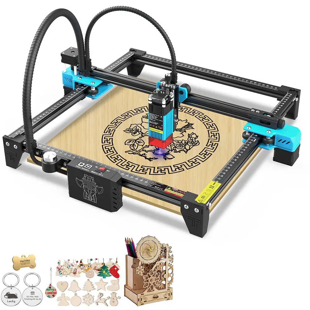 TWOTREES Quick Assembly Design CNC Desktop z axis Automatic Lazer Carving DIY ball pen Marking Machines 15w 40w 80w