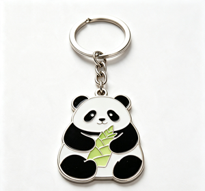 Custom Zinc Alloy Panda Keychain Enamel Metal <b>Key</b> <b>Ring</b> <b>Bag</b> Charm Car Pendant Souvenir Gift - Product Image 3