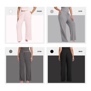 Ensemble de Sport Deux Pièces Grande Taille pour <span class=keywords><strong>Femme</strong></span>, Sans Couture, en Modal Côtelé, <span class=keywords><strong>Tenue</strong></span> d'Entraînement de Gym Respirante, Leggings de Yoga et <span class=keywords><strong>Fitness</strong></span> à Taille Élastique - Product Image 4
