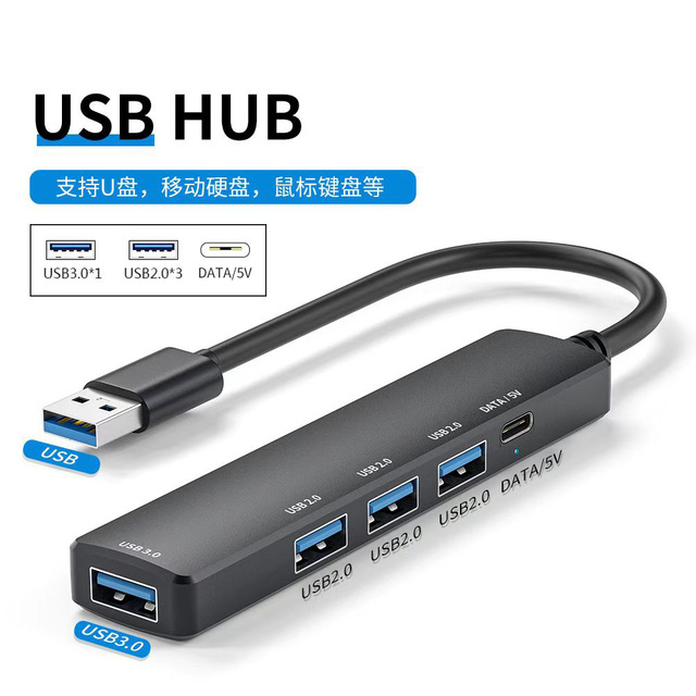 USB-C HUB USB 3.0 HUB Docking Station to USB 3.0 2.0 4 Ports Multi Splitter OTG Adapter for Macbook Pro PC Computer