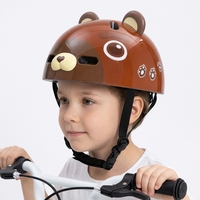 Casque de vélo pour tout-petits en forme d'ours 3D mignon, certifié CPSC EN1078, réglable, pour skateboard, trottinette, enfants, garçons, filles