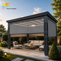 Stores motorisés électriques pour pergola de jardin extérieure, en aluminium thermolaqué, avec quincaillerie bioclimatique