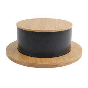 Minimalist Wooden Serving <b>Bowls</b> <b>With</b> Bamboo <b>Lids</b> Airtight Design For Food Storage Gifting - Product Image 4