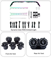 Kit d'accessoires d'éclairage intérieur de voiture LED dynamique et coloré pour Mercedes Benz GLA W247 2020-2024