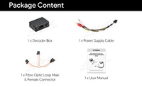 XTRONS ACFOBE65 Boîte de décodeur MOST25 à fibre optique pour BMW Série 5 E60/Série 7 E65 E66 avec canaux CDC