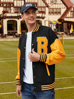 Uniformes de baseball personnalisés en gros d'usine veste manteau garçons filles veste de baseball veste universitaire