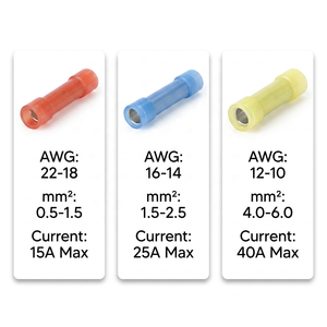 Connecteurs à sertir en cuivre étamé de qualité supérieure, isolés au nylon, certifiés CE, RoHS, REACH, ISO9001, 45001, bornes de raccordement de fils électriques 600V - Product Image 3