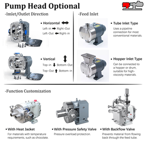 Bơm cánh xoay chất lỏng nhớt cao, bơm chuyển chất lỏng cánh xoay cấp thực phẩm dùng cho mật ong, sữa chua, chất lỏng có độ nhớt cao - Product Image 2