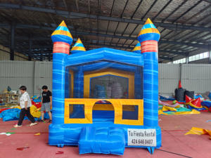 Castillo azul de 3x3m, castillo inflable comercial para niños, castillo hinchable para saltar, casa hinchable para fiestas y alquileres - Product Image 3