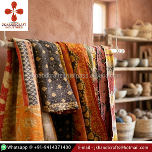 Indian Product Home Decor <b>Vintage</b> Cotton Ethnic Throw Sari <b>Quilt</b> - Product Image 2