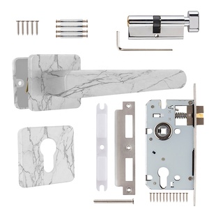 Manijas de Puerta de Aleación de Aluminio y <span class=keywords><strong>Zinc</strong></span> Negro Mate Europeo, Diseño Moderno, Accesorios Internos para Ventanas de Dormitorio con Cerraduras, Gran Venta - Product Image 6