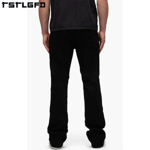 Streetwear personnalisé en gros Jeans évasés empilés Pantalon baggy vierge Jeans évasés empilés vintage pour hommes - Product Image 2