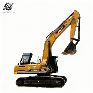 Excavadora de cadenas Sany365H usada, 36.5 toneladas, cucharón de 2m³, marca china original, excavadora grande para construcción, pocas horas, buen estado. - Product Image 1