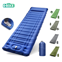 Matelas de camping gonflable E-RIKE de haute qualité, 12 cm d'épaisseur, avec raccordement possible et pompe intégrée