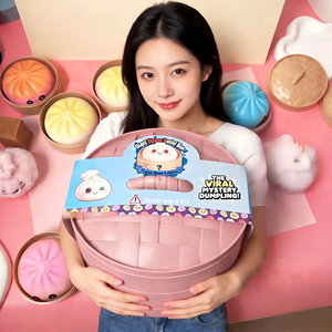 Jouet Squishy Promotionnel Géant en Forme de Dumpling 25cm, Squishy Jumbo Dumpling, Jouets Squishy Bao Bun, Jouet Anti-Stress - Product Image 1