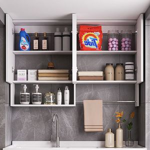 Wan Yusen Stainless Steel <b>Wall</b> <b>Cabinet</b> Rectangle Punch Free Polished Storage For Balcony And Bathroom - Product Image 2