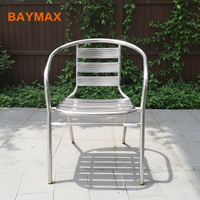 Chaise pliante en aluminium, mobilier de jardin extérieur, salle à manger, acier inoxydable