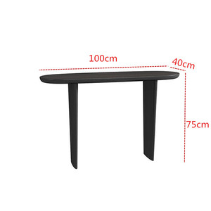 Mesa de Entrada Moderna de Madera Sólida de Lujo, Mesa Consola Estrecha y Sencilla para <span class=keywords><strong>Pasillo</strong></span>, Mueble de Sala de Estar Negro y Duradero - Product Image 6