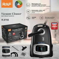 Aspirador de bote en bolsa con cable retráctil seco con pantalla LED RAF 4L