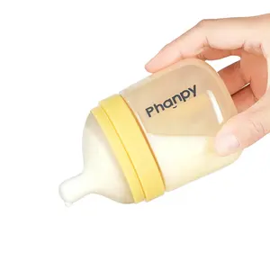 Yumuşak meme cam içecek şişesi promosyon 160 mL lüks bebek şişeleri düşük adedi bebekler için benzersiz PPSU süt şişesi
