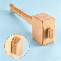 Palu Kayu, Palu Es Manual 9,5 inci, Palu Kayu Beech Solid, Palu Tukang Kayu, Alat Pertukangan Kayu