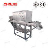 Commerciële 400 kg/uur roestvrijstalen elektrische automatische ketting-aangedreven knoflook-, fruit- en groenteschilmachine met pomp