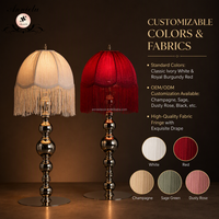 Lampe de table LED rechargeable ANNIELU vintage à pampilles pour centre de table de mariage, événements, banquets et fêtes