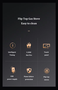 موقد غاز عالي الجودة من الفولاذ المقاوم للصدأ بشعلتين، موقد طهي مريح للاستخدام الداخلي على سطح الطاولة، موفر للطاقة من الفئة أ - Product Image 4