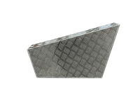 Boîte à outils d'angle en tôle d'aluminium, coffre de rangement latéral verrouillable pour passage de roue