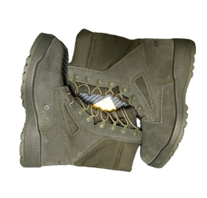 Bottes de combat en daim vert foncé TSB21-4 DMS, bottes de désert vertes, bottes de combat grises en cuir de vachette - Product Image 2