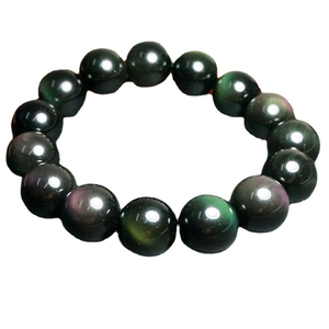 <span class=keywords><strong>Bracelet</strong></span> à breloques pour hommes et femmes, <span class=keywords><strong>Bracelet</strong></span> en <span class=keywords><strong>obsidienne</strong></span> en pierre d'énergie naturelle - Product Image 2