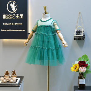 Nouvelle Robe d'été Premium pour Fille, Style Western, en Tissu Filet Vert Menthe, Conçue par des Designers, Fabriquée au Bangladesh, Achetez auprès d'un Fournisseur Chinois - Product Image 4