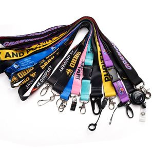 Customised Promotional Screen Printed Neck <b>Lanyards</b> Printing Custom logo Sublimation <b>Polyester</b> Anime <b>Lanyard</b> with logo Custom - Product Image 2