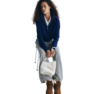 Pull tricoté à col montant en mélange coton-laine uni à quart de zip, manches longues, personnalisé, vente en gros d'usine, fabriqué au Bangladesh pour hommes - Product Image 3