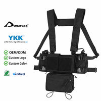 Panneau de poitrine tactique léger et modulaire avec pochette amovible et ceinture abdominale entièrement réglable