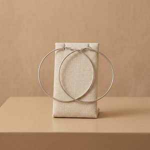 Nouvelles boucles d'oreilles plaquées or en gros avec un <span class=keywords><strong>design</strong></span> d'anneau large de 65 mm à 90 mm - Product Image 3