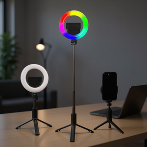 ไฟวงแหวน SILFI พร้อมแท่งบลูทูธ RGB LED สำหรับโทรศัพท์มือถือ ถ่ายวิดีโอ ไลฟ์สด ถ่ายภาพ - Product Image 3