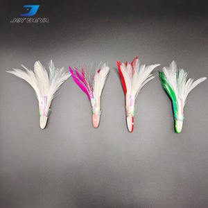 Appâts à la traîne chocolat résine pêche en mer tête de pieuvre avec jupe en plumes Pêche au leurre - Product Image 1