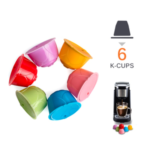 Reusable Coffee Filter Colorful Refillable Coffee Capsule Universal Coffee Compatible Filter Cups Pod for Dolce Gusto