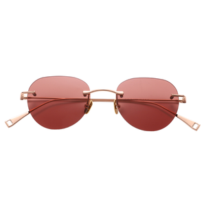 Gafas de Sol Ovaladas sin Montura, Lentes de Espejo Rojas, Ligeras, Unisex, Estilo Casual para Adultos - Product Image 1