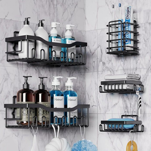 Rustproof thép không gỉ phòng tắm tổ chức Lưu trữ giá nhà vệ sinh tổ chức dính vòi hoa sen Caddy kệ đặt cho bên trong vòi hoa sen - Product Image 2