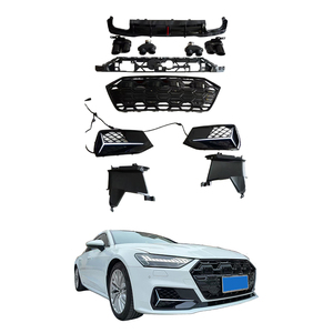 Kit de Modificación de Parachoques para Audi A7 2019-2024, Parrilla, Luces Antiniebla, Alerón Trasero, Luz de Navegación, Tubo de Escape, Ajuste Universal - Product Image 1