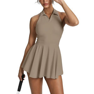 Dames Colortennissporttennisjurk Zomer Casual Tennisjurk Met Ingebouwde Korte Broek - Product Image 5