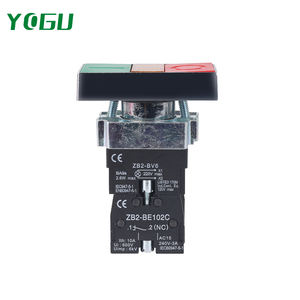 Yogu Kim loại/nhựa N/O + N/C chiếu sáng hai đầu bảng điều khiển nút nhấn chuyển đổi với đèn - Product Image 1