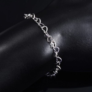 Bracelet chaîne cœur en acier inoxydable mignon pour femme et fille, chaîne de cheville, chaîne de main avec rallonge, accessoires de fabrication de bijoux - Product Image 5