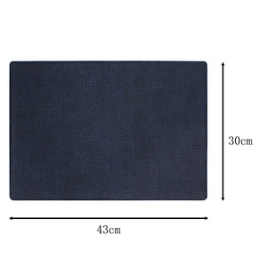 Simple PU leather textured placemat, creative marble pattern <b>square</b> placemat, suitable for home and hotel use, oil-proof and - Product Image 4