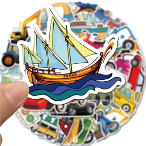 40 Pegatinas de Dibujos Animados de Autos, Vehículos, Aviones, Bicicletas, Barcos, Autobuses, Papel Decorativo, Regalo para Niños, Recuerdo, Pegatinas para Laptop - Product Image 3