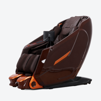 Fauteuil de massage de luxe à jambes séparées, massage par airbag, commande vocale, chargement sans fil, rouleau pour mollets, ions négatifs, écran LCD 7 pouces